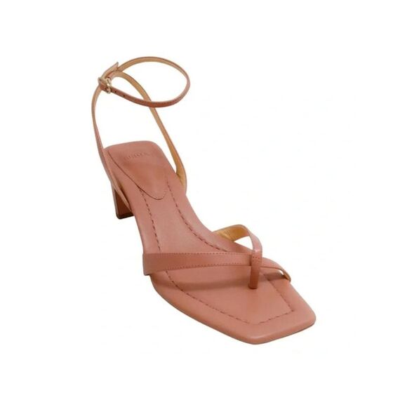 NWT ALEXANDRE BIRMAN Womens Brown Toe-Loop Nelly Square Toe Leather Sandals 37